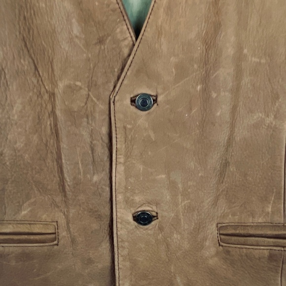 VTG Roundtree & Yorke Mens Sz L Genuine Leather Suede Vest Cowboy Rodeo Western - Picture 2 of 14
